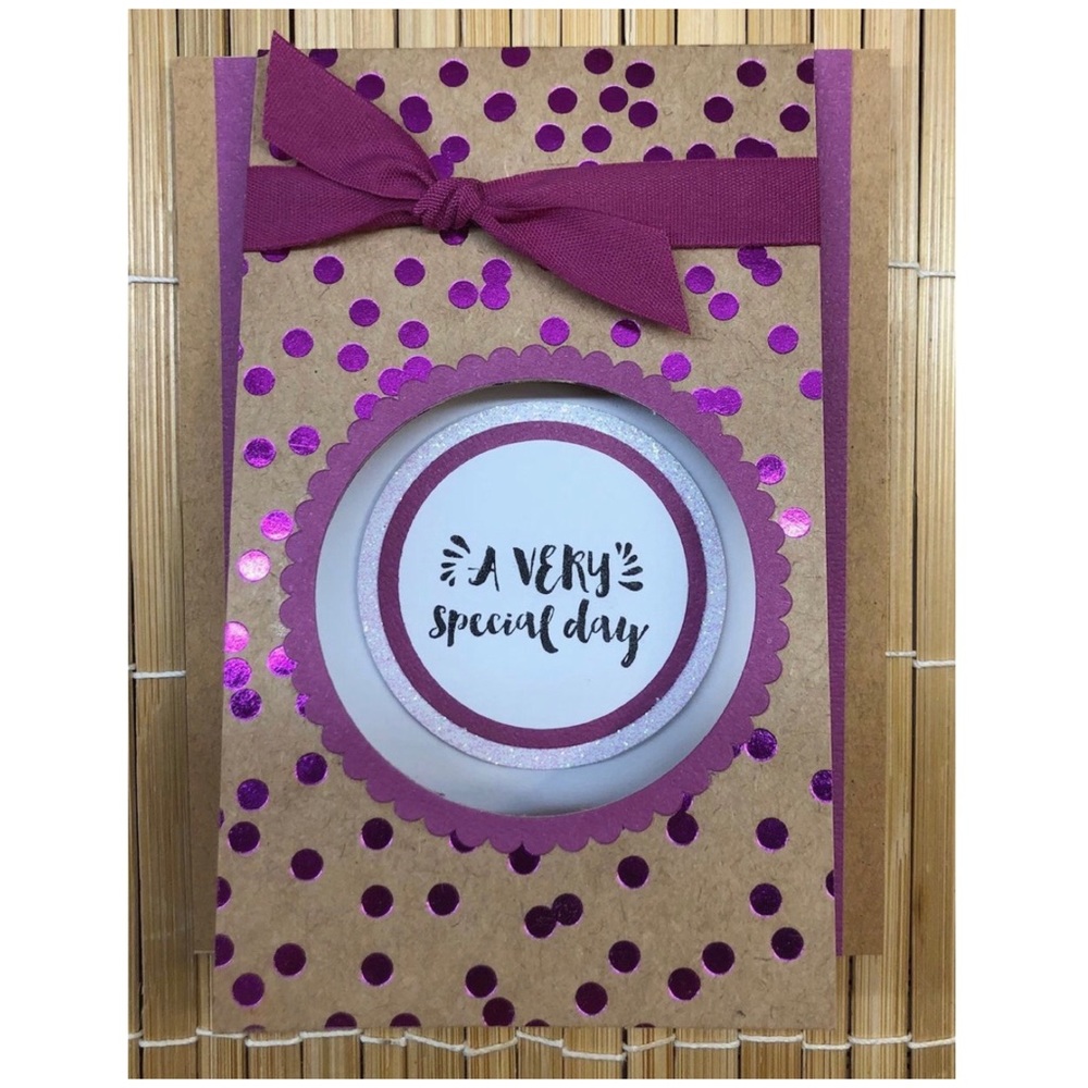 Handmade “A Very Special Day” Polka Dot Card